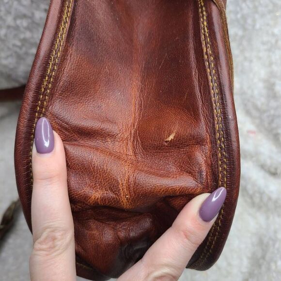 Great Seal Of The State Of Oklahoma Vintage Leather Saddlebag‎ Crossbody Purse - Picture 3 of 15